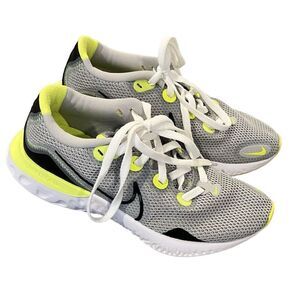 Nike Renew Mens Shoes Sneakers Gray Black Green Size 8.5‎ Great Condition